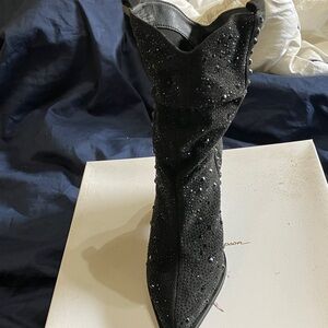Jessica Simpson Glittering Black Heeled Boots